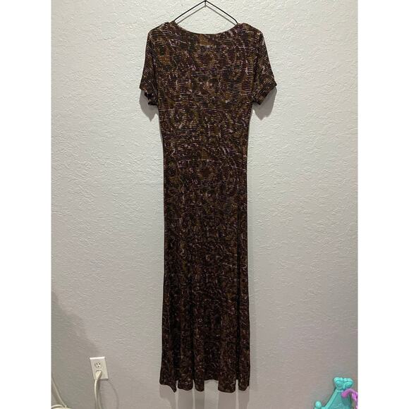 Soft Surroundings Women Brown Maxi Dress Sz S Boho Artsy Western - Picture 6 of 7